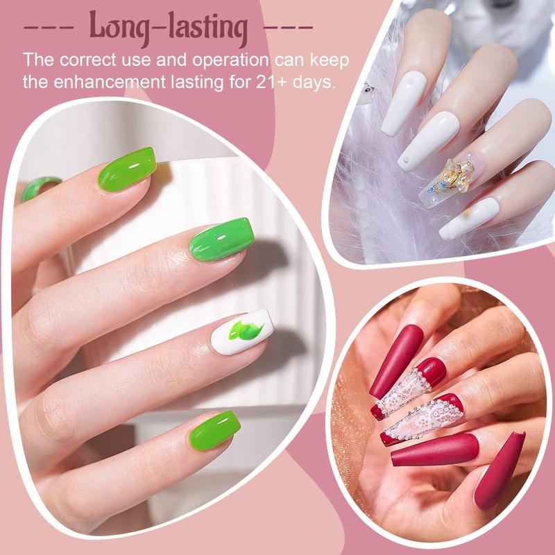 JODSONE Gel Nail Polish Kit 60 PCS with U V Light Soak off Base Top Coat Gel Polish 55 Shine Colors Gel Nail Kit Bright and Dark Brown Wine Red Series Manicure Set for Women and Girls