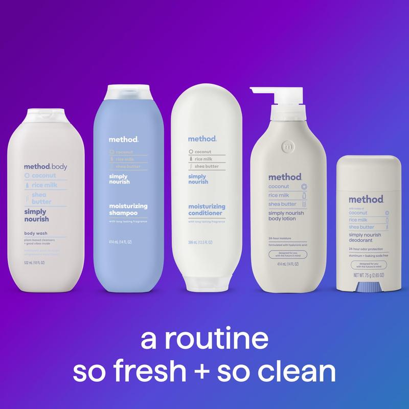 Method Body Wash, Simply Nourish, Paraben and Phthalate Free, 18 Oz (Pack of 1) SC Johnson