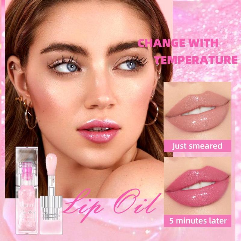 Temperature Changing Lip Oil, Moisturizing Lip Care Stick, Easy Coloring Lip Gloss, Women's Non-stick Cup Lip Glaze