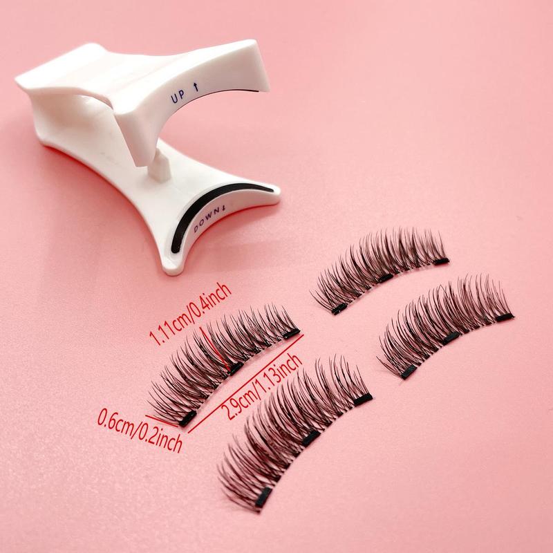 Reusable Magnetic Eyelashes with Applicator, 1 Box Natural Look Eyelash Extensions, Self Grafting Curl Eyelashes, Eye Makeup Product for Women & Girls, Christmas Gift