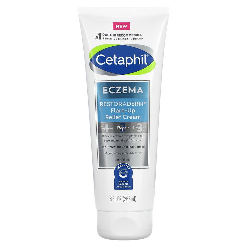 Cetaphil Eczema, Restoraderm Flare-Up Relief Cream, 8 fl oz (266 ml)