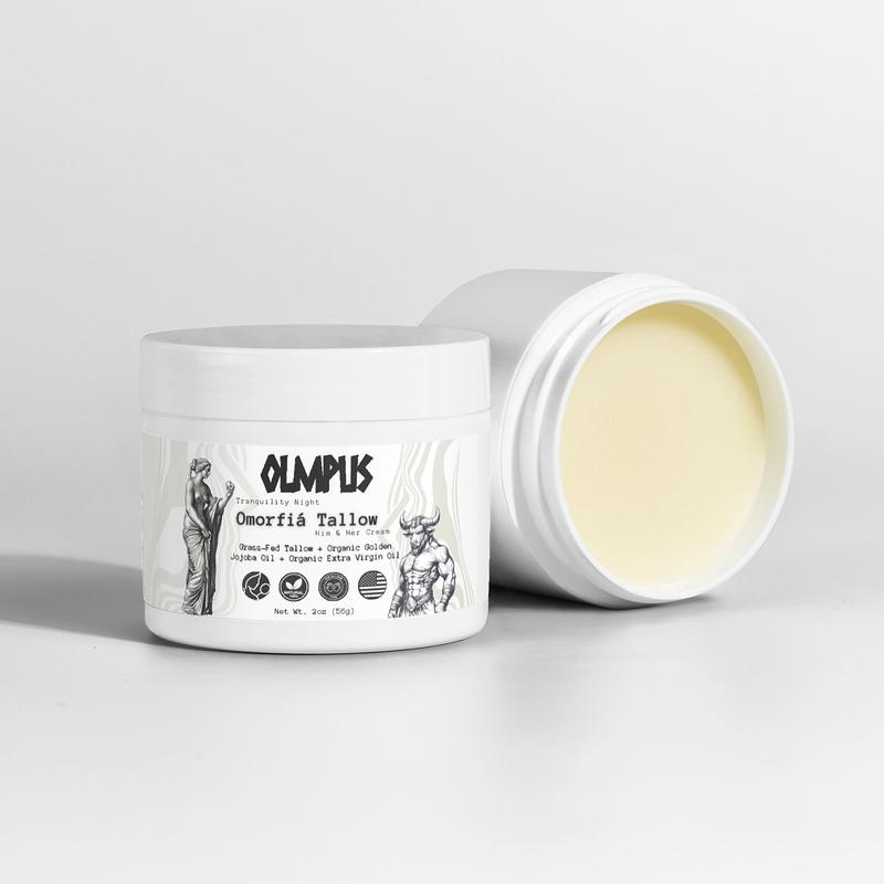 Omorfiá Tallow Cream - Tranquility Night Routine Hydrate Moisturize Moisturizer Skincare Daily Jojoba Lavender Olive Oil