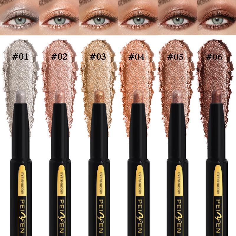 Long Lasting Glitter Eyeshadow Pen, 6 Counts set Shimmering Eye Shadow Pen, High Pigmented Eye Shadow Pen, Colorful Eye Makeup Products