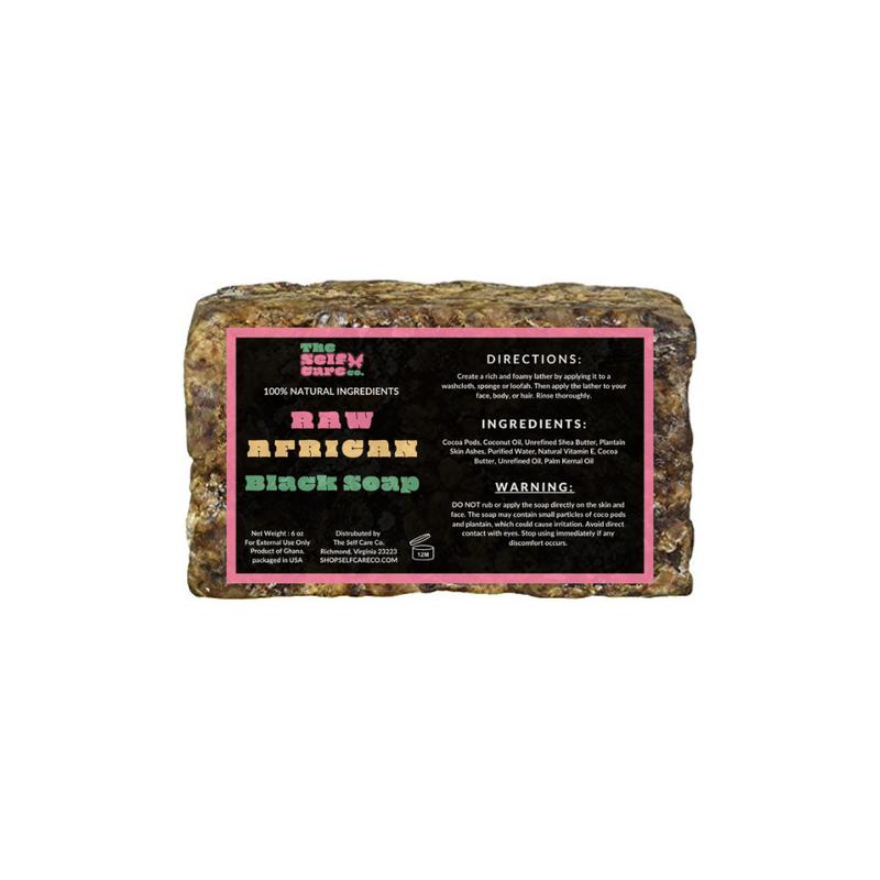 Raw African Black Soap | Hyperpigementation | Perfect for Acne Prone Skin | Alcohol Free, Fragrance Free, Oil Control, Acne Wash