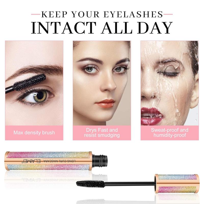 Black Thrive Mascara Waterproof, Tubing Mascara, Intense Length Luxury Beauty Big Eye, Volume & Definition, No Smudging, No Clumping Lasting All Day, Dermatologist & Ophthalmologist Tested