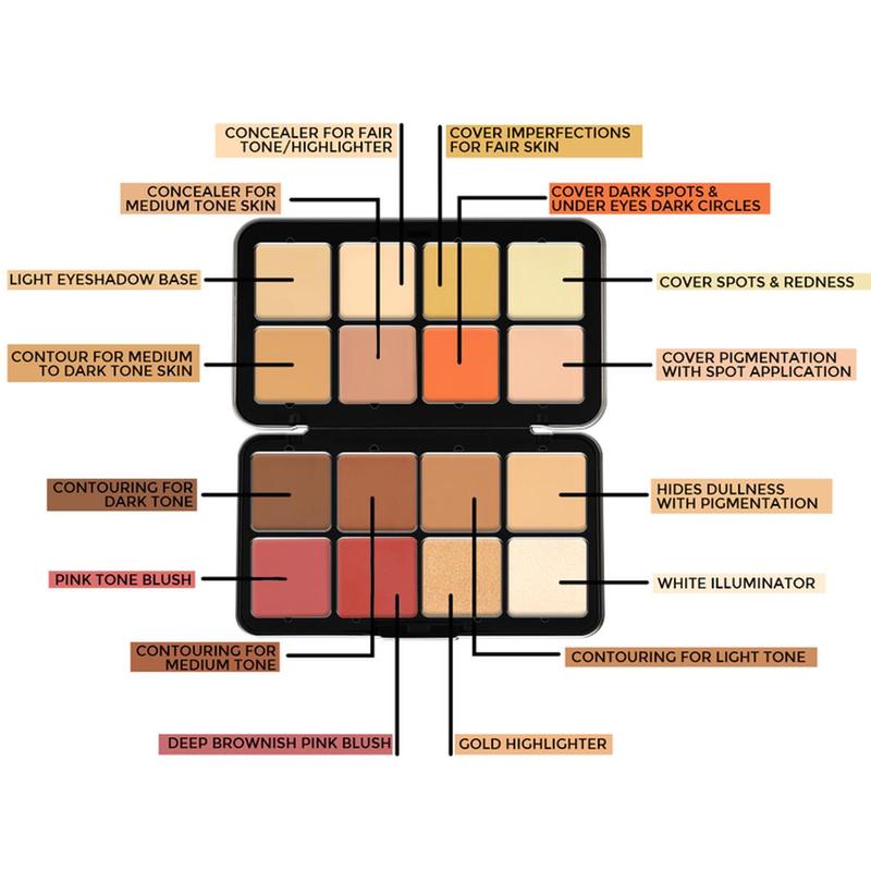 12 Color Matte Blush Palette, Long Lasting Blush Palette, Cheeks Contour Blush Pressed Powder, Natural Look Blush for Daily Makeup