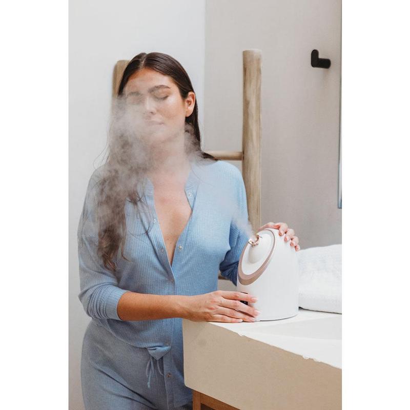 SENIA Hot and Cold Facial Steamer by Vanity Planet - Detoxifying Aromatherapy Facial Steamer with Smart Steam Technology - Unclog Pores & Blackheads Cleaner Detoxifies, Cleanses & Moisturizes Skin