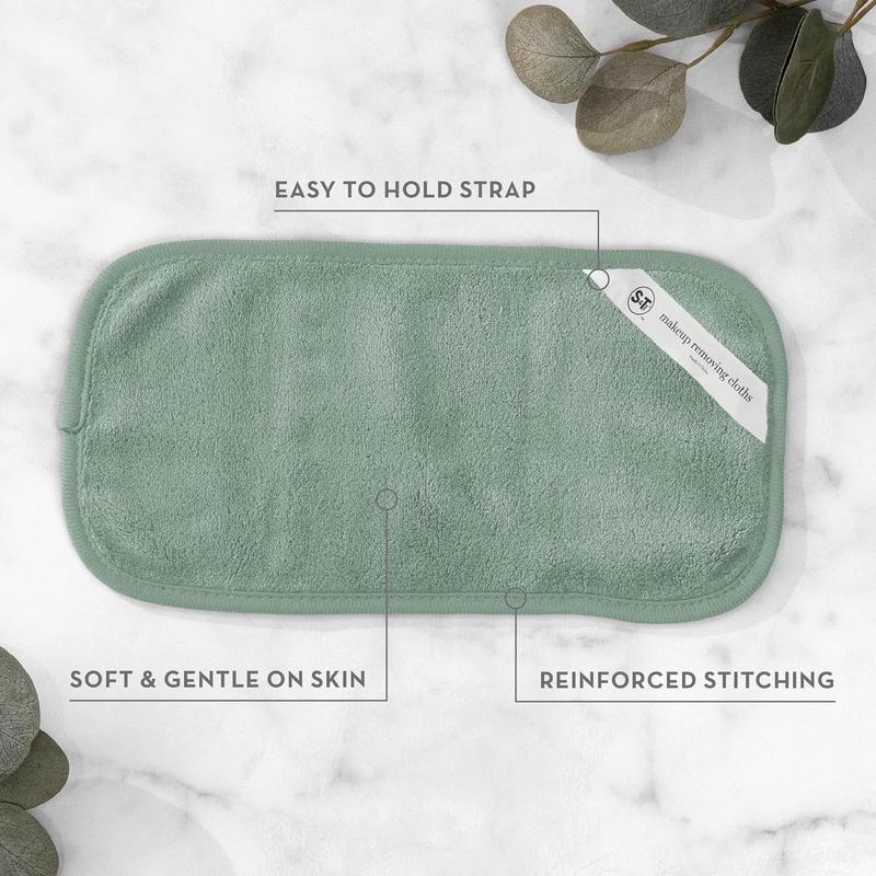 Makeup Remover Wipes for Skin Care, Reusable Makeup Wipes, Travel Essentials, Assorted Colors, 6 Inch by 12 Inch, 5 Pack Cleanser Facial
