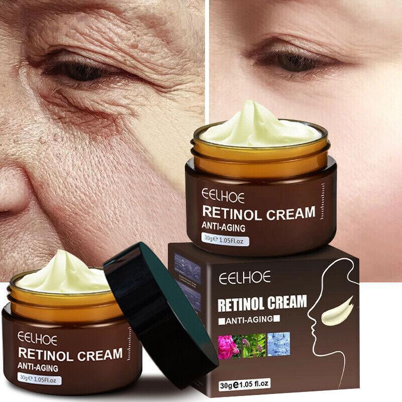 EELHOE Retinol Face Cream, Anti Aging, Hydrating, Firming, Revitalizing, with Hyaluronic Acid Vitamin E Hexapeptide, Moisturizer, Tightening, and Deep Hydration 1 fl.oz