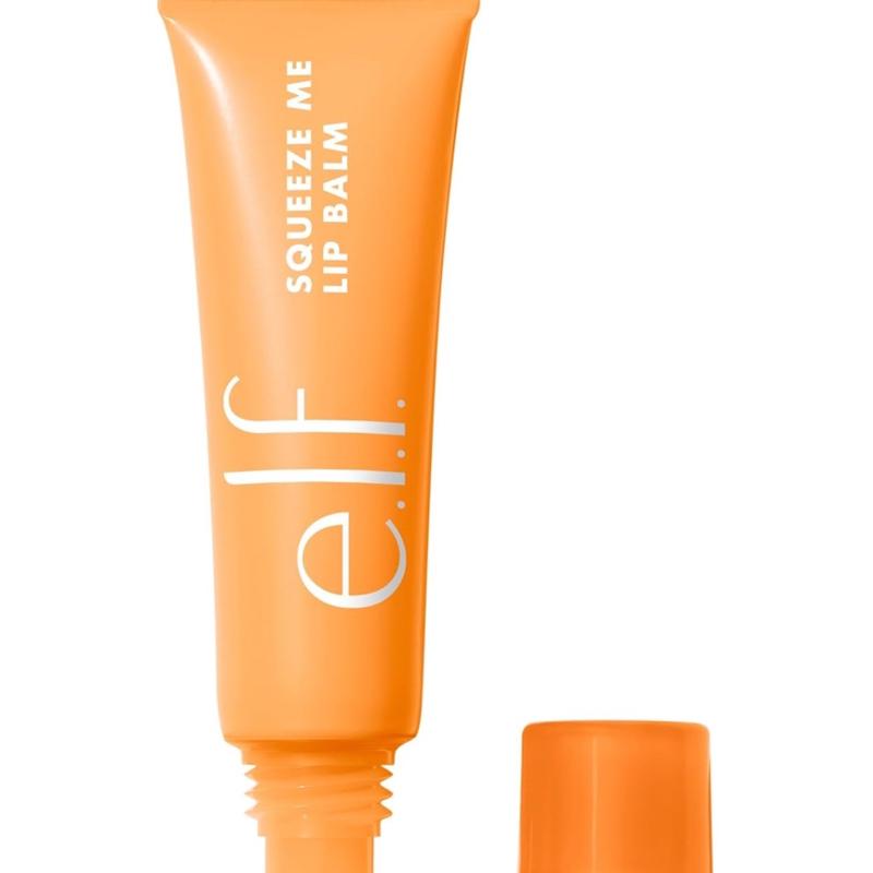 e.l.f. Squeeze Me Lip Balm - Peach Infused with Hyaluronic Acid for Moisturized Lips - Lipgloss, Gloss Nourishing Skincare