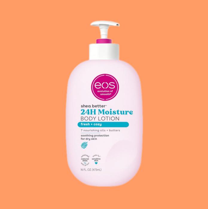 eos Shea Better Body Lotion- Fresh & Cozy, 24-Hour Moisture Skin Care, 16 fl oz Body Care Moisturize, Lightweight Nourishing