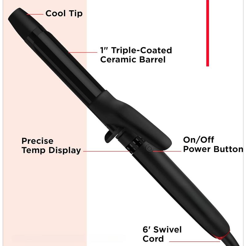 SmoothStay Coconut Oil-Infused Curling Iron | for Shiny, Smooth Curls (1 in)
