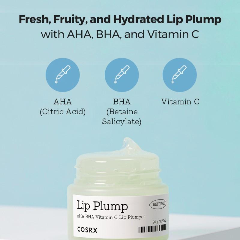 [COSRX OFFICIAL] Refresh AHA BHA Vitamin C Lip Plumper (20g) | Volumizing Lip Care, Nourishment