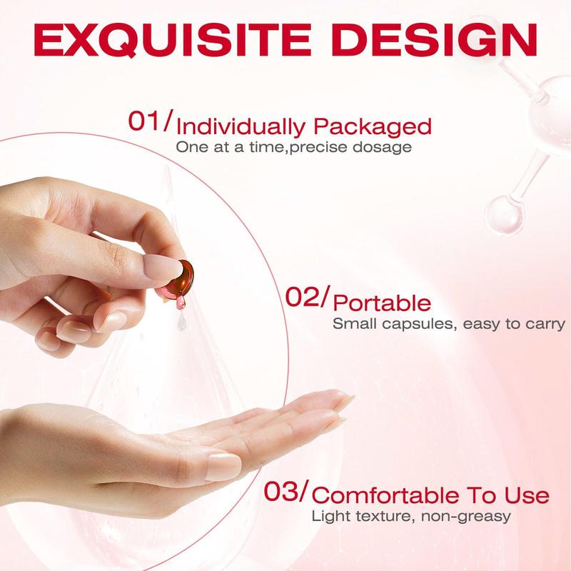 HECMOKS Professional Hair Treatment Serum Capsules - Infused with Vitamins A, C, E & Pro B5 for Improved Hair Health - 40 Capsules