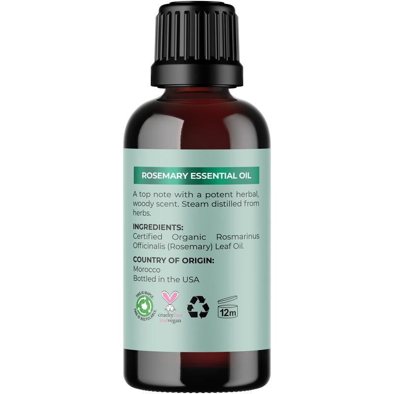 Maple Holistics USDA Organic Rosemary Essential Oil for Hair, Skin, DIY and more rosemary hair Haircare Hydrating rosemary hairtreatment