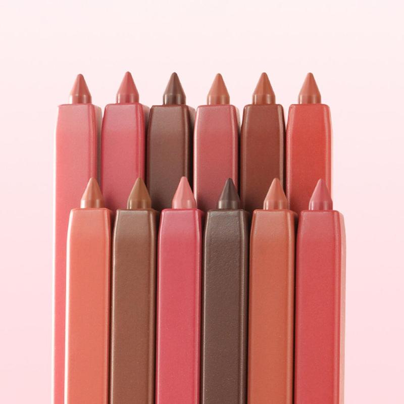 Long Lasting Lip Liner Set, 12pcs set Matte Lip Pencil, Easy Coloring Lipstick Pen, Suitable for All Occasions Lip Makeup, Girls and Women Makeup Accessories