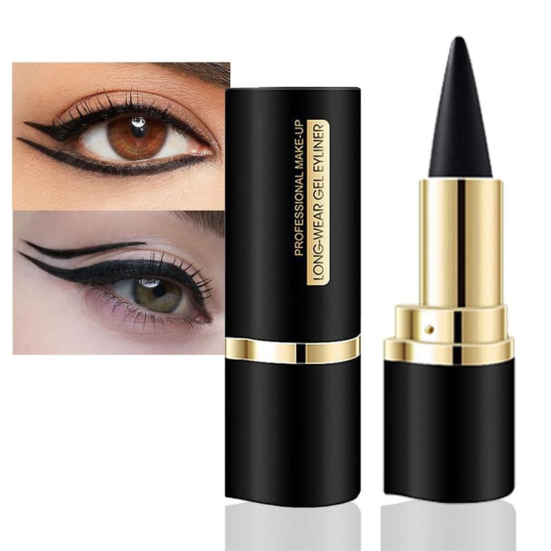Gel Eyeliner Set,Quick-Dry Cream Eyeliner Waterproof and Smudge Proof Eye-liner Pencil Long-Lasting Matte Eyeliner Stick