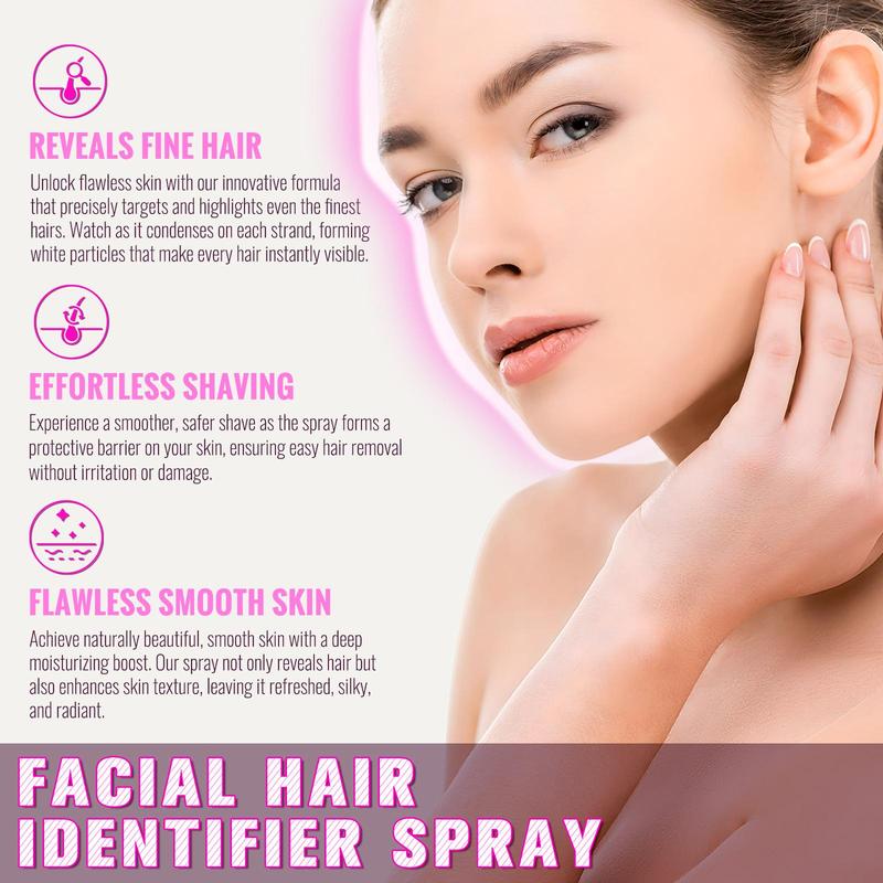 Deep Nourishing Hair Identifier Spray with Eyebrow Trimmer, 1 Set Gentle Hair Removal Spray & Eyebrow Trimmer, Facial Hair Removal Product for Women
