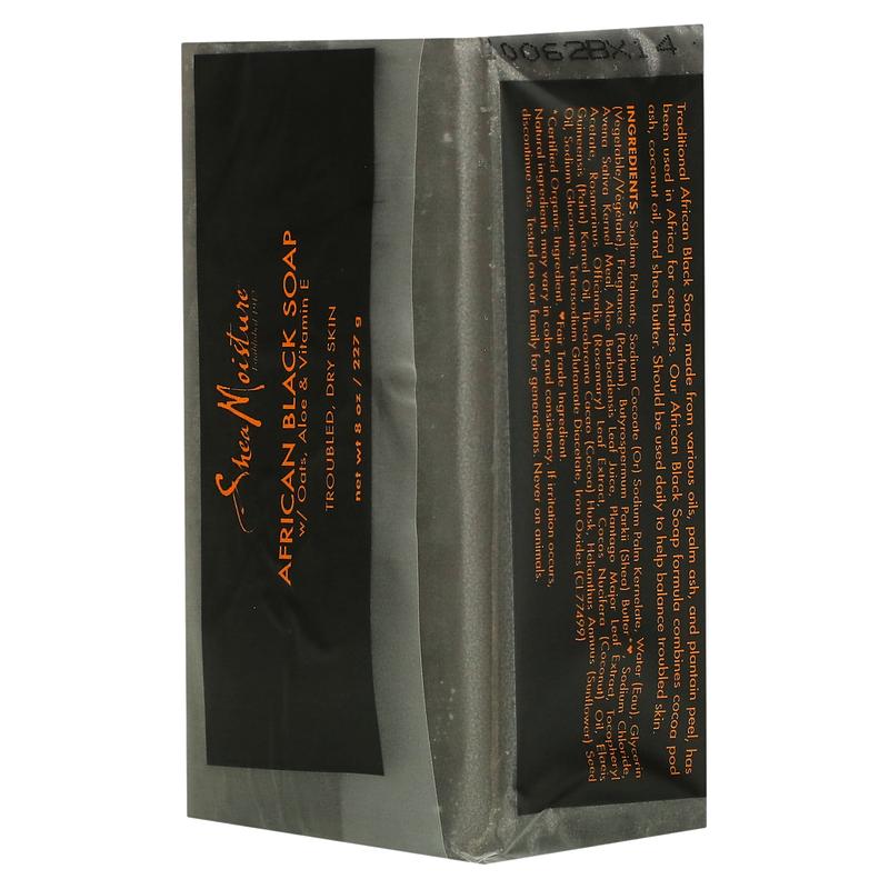 SheaMoisture African Black Bar Soap with Oats, Aloe & Vitamin E, 8 oz (227 g)