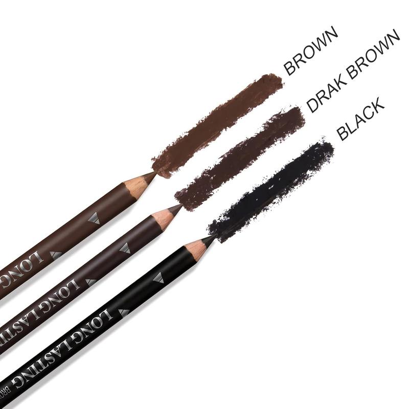Sumeitang 12 Pcs Black Eyebrow Pencil Eyeliner Set, Waterproof Eye Brow Pencil, Easy to Color, Long Lasting Eye Liner Gel Pen, Women Professional Eye-Makeup Pencil