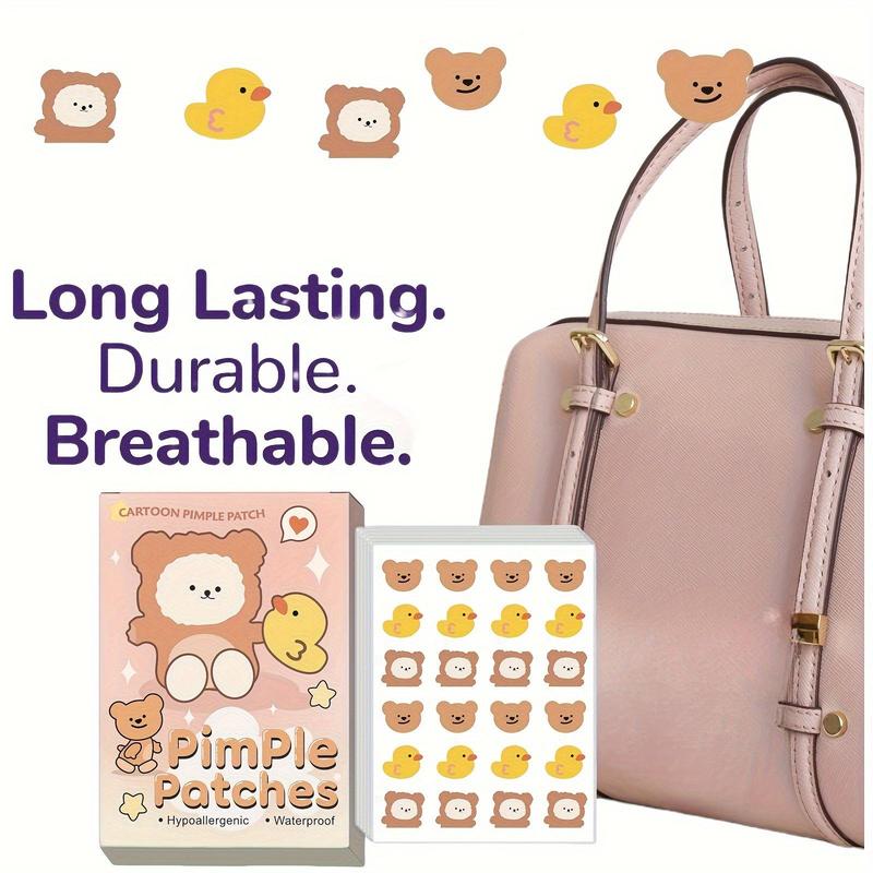 Cartoon Bear & Duck Shaped Acne Patches, 120pcs box Waterproof Hydrocolloid Acne Cover Patches, Face Acne Patches, Skin Care Products