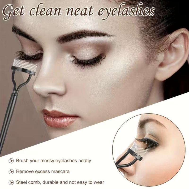 Eye Makeup Tool Set, 16pcs Including Eyelash Curler & Eyelash Comb Separator & Mascara Brush & Double-ended Eyebrow Brush & Curler Replacement Pad, Summer Gift, Makeup Set
