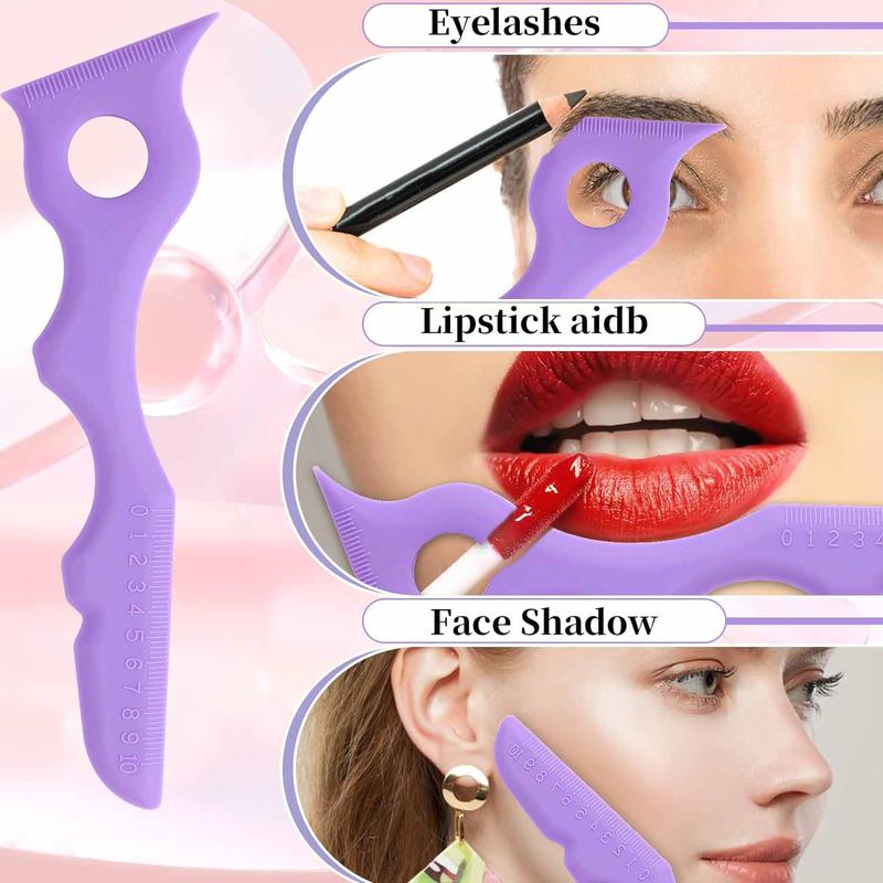 Silicone Multi-functional Eye Makeup Aid Tool, 4pcs set Eyelash & Eyebrow Shaping Tool, Professional Makeup Tools for Women