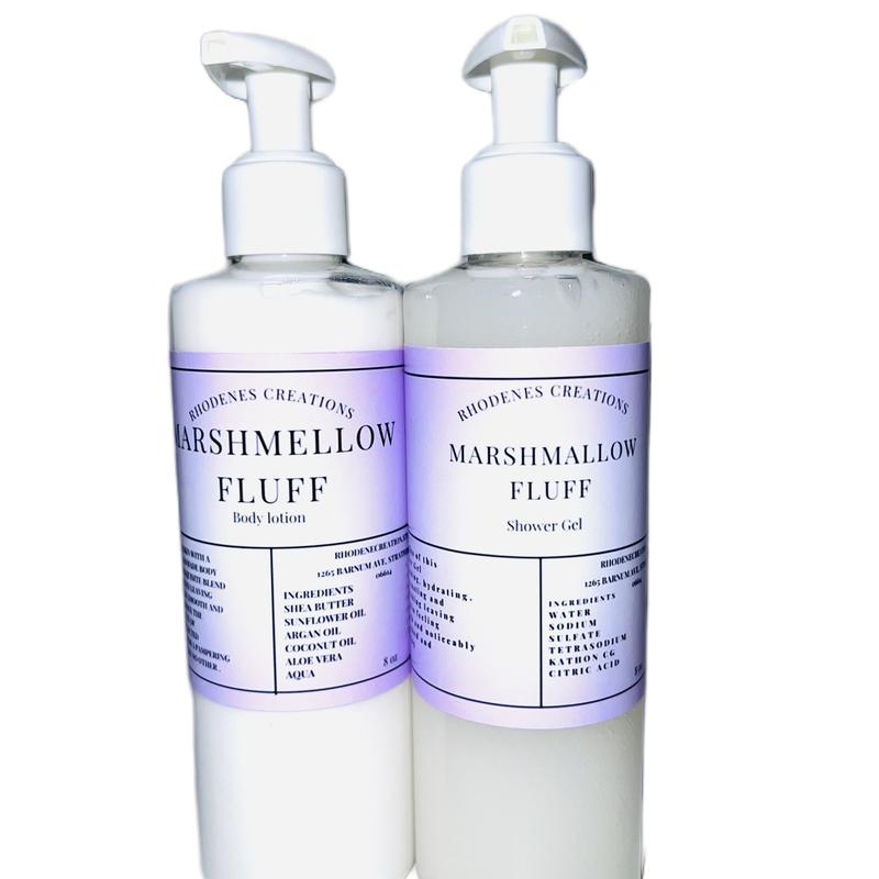 Marshmallow Fluff Body Lotion and Shower Gel Set for Ultimate Comfort - Body Care