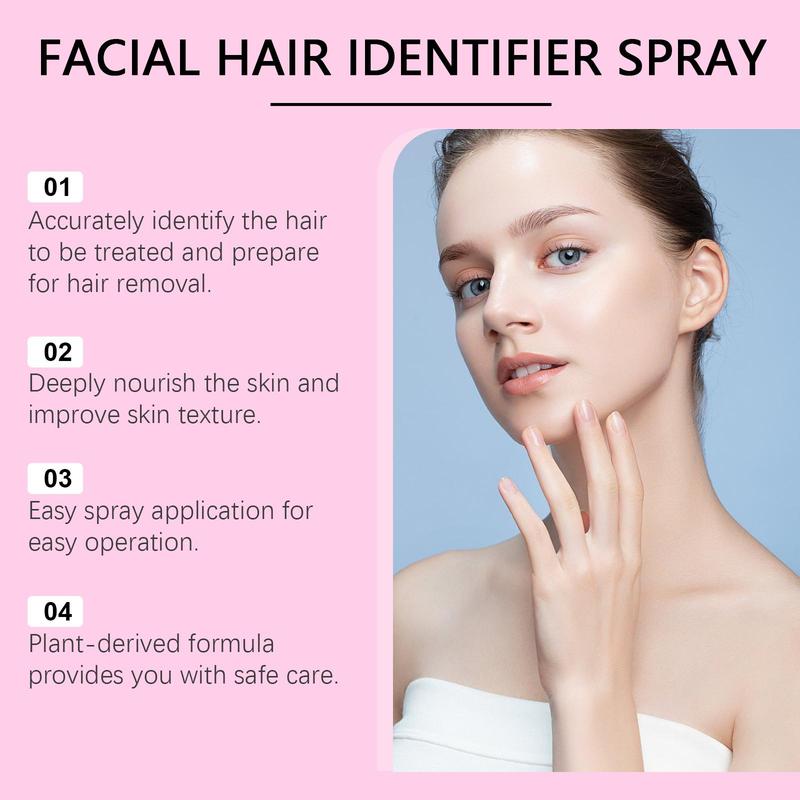 Hair Identifier Spray, 1 Count Skin Body Hair Identifying Spray for Dermaplaning, Nourish The Skin, Women Dermaplaning Tool for Face