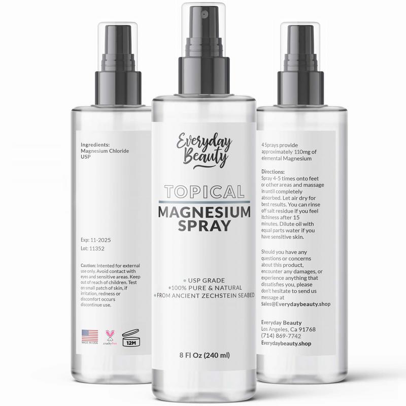 Topical Magnesium Spray - All Natural - USP Grade Magnesium - Made In USA