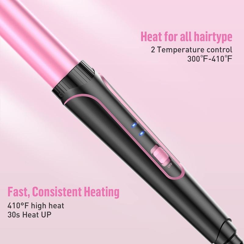 5 in 1 Hair Curler Set, Hair Curler & Gloves & Hair Clips, Fast Heating Curling Wand, Professional Hair Curling Iron Tool for Women