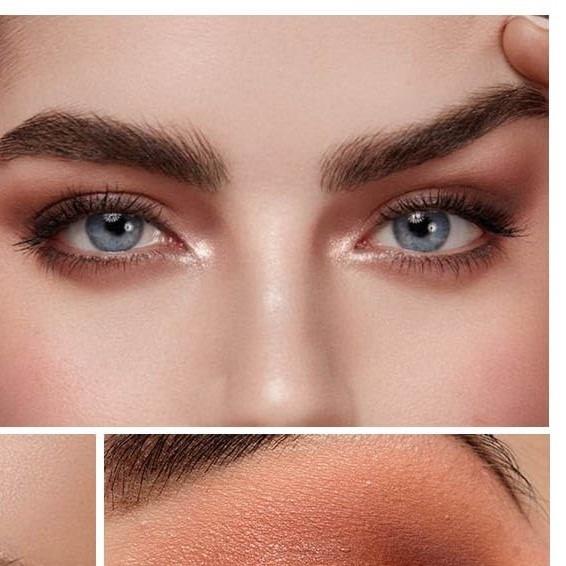 All-in-one Disk Conceal Contour Eyeshadow Palette with Mirror-10 Colors Highly Pigmented Matte Shimmer Primer Powder Makeup-Warm Nude Bronze Neutral Shadows