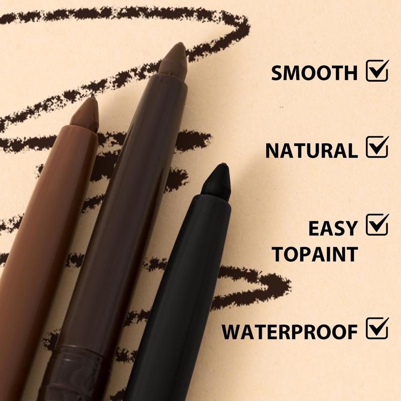 Waterproof Eyeliner Set, 3 Counts Smooth Anti-smudge Matte Eyeliner, Beginner Friendly Eyeliner Pen, Eye Makeup Tool for Women