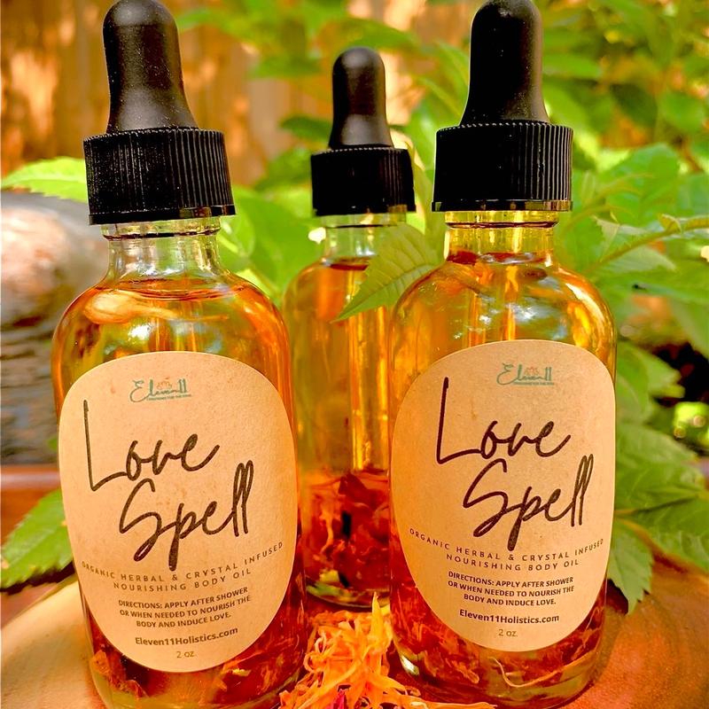 Love Crystal Infused Body Oil for Women with Argan and Jojoba Oil - Body Care