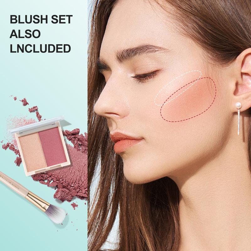 Color Nymph Girls Makeup Kit For Teens Girls With Cosmetics Bag Included Eyeshadow Palette Blush Lipstick Lip Pencil Eye Pencil Brush Mascara（Green） teen makeup
