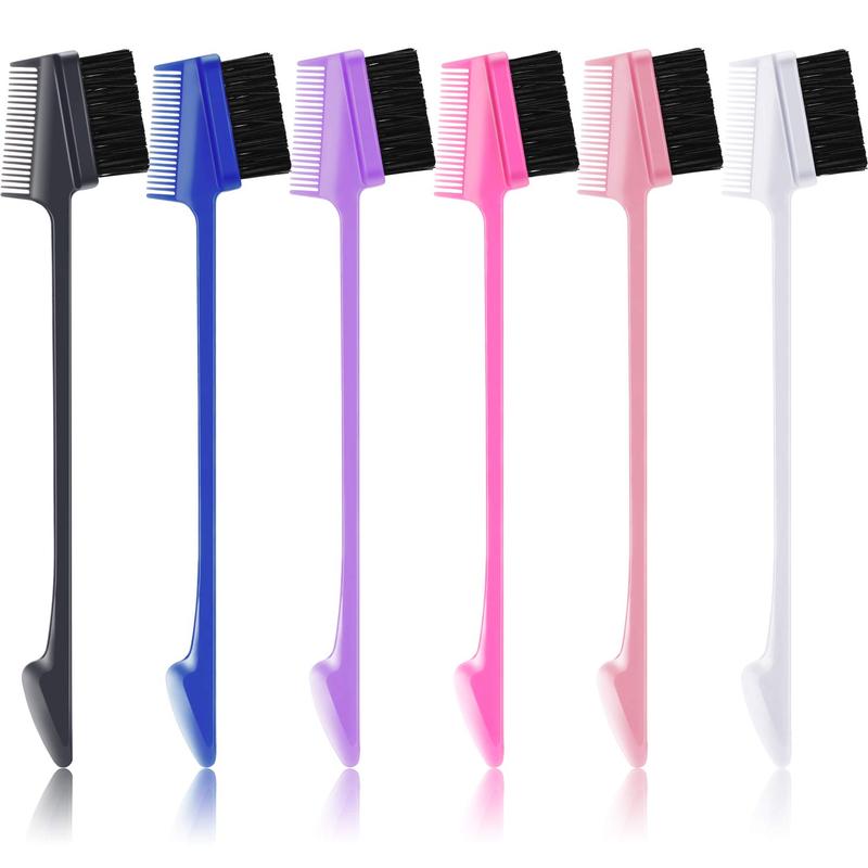 Marryu  3 in 1 Hair Edge Brush Double Sided Hair Comb Pack Smooth Brush Comb Grooming 1 Count Random Color
