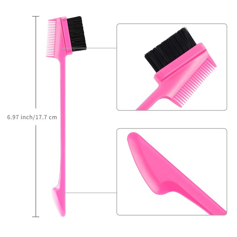 Marryu  3 in 1 Hair Edge Brush Double Sided Hair Comb Pack Smooth Brush Comb Grooming 1 Count Random Color