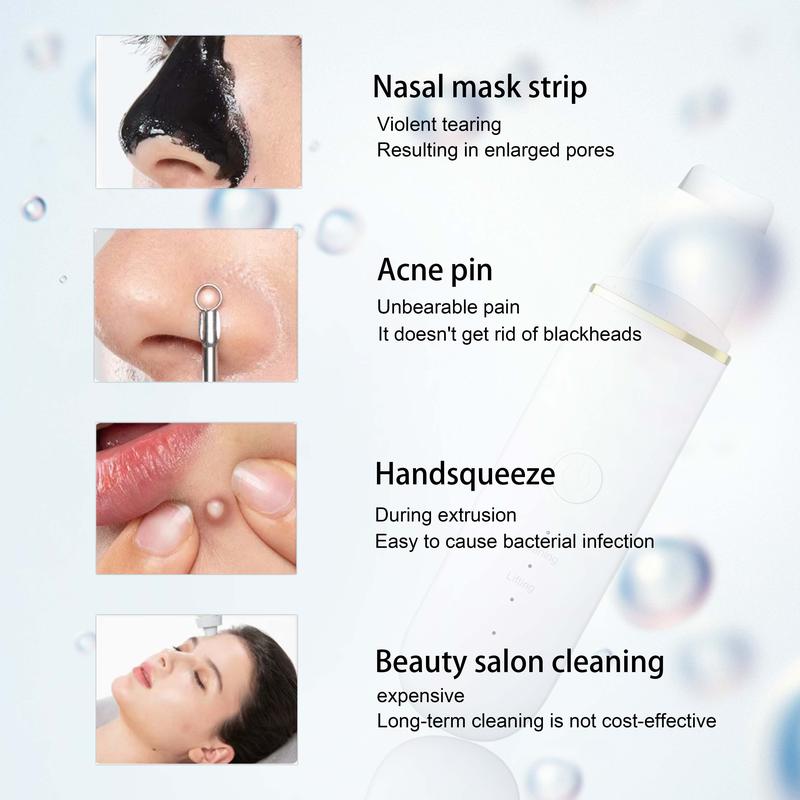 Skin Scrubber, Peeling Shovel Skin Scraper, Facial Cleaner with High-frequency Vibration Massage & Four Modes For Facial Deep Cleansing, Deep Cleansing Black Head Removal, Massage Tools