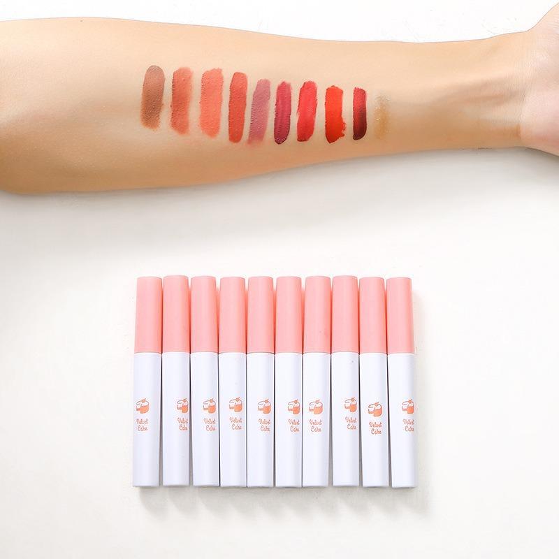 Smoke Pipe Design Matte Lipstick, 10pcs box Long Lasting Lip Sticks, Suitable for All Occasions Lip Makeup, Girls and Women Makeup Accessories, Christmas, Christmas Gift