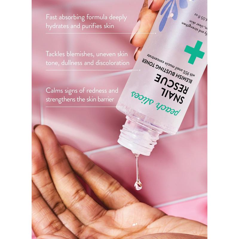 Snail Rescue Blemish Busting Toner with Hyaluronic Acid for Clear Skin