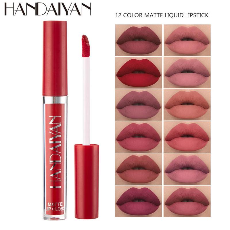 Music Festival Makeup Long Lasting Lip Gloss, Summer Gifts, Moisturizing Matte Liquid Lipstick, Lip Tint Lip Stain Lip Balms for Gift, Girls & Women Cosmetic Supplies, Red Lip Gloss Nut