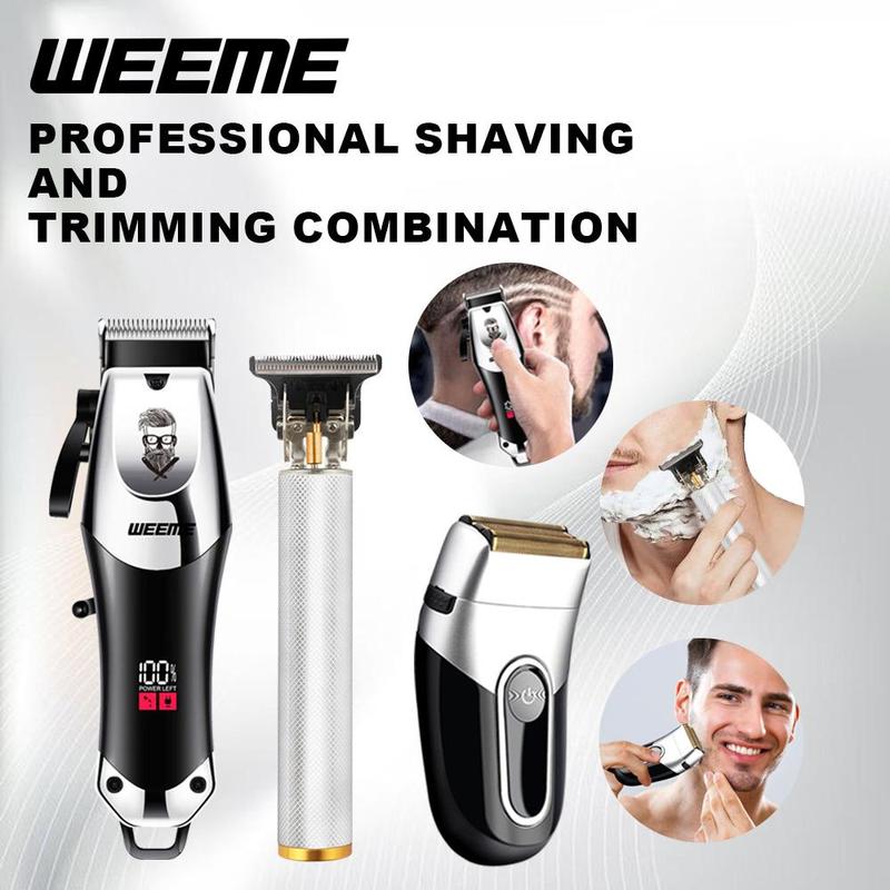 Professional Hair Clipper Set, 1 Box Rechargeable Electric Hair Trimmer & Accessories, Hair Clipper for Men, Great for Stylists Barbershop Salon Home Use