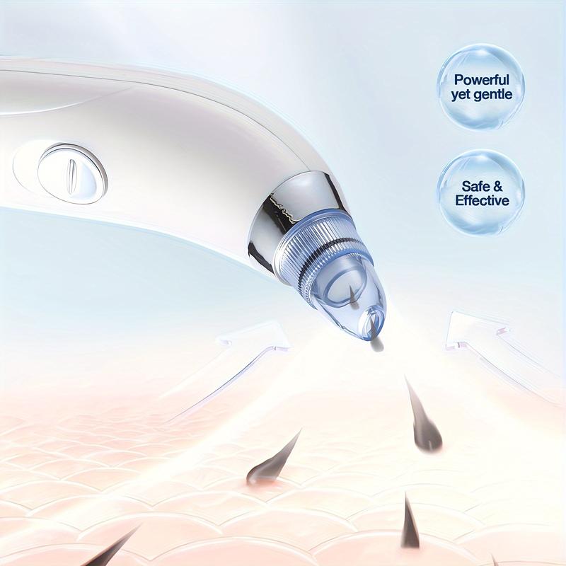 Blackhead Remover Pore Vacuum,4 Suction Heads,2 Strength,USB Rechargeable Blackhead Vacuum Kit-Facial Pore Cleaner Electric Acne Extractor Tool Adjustable Sensitive