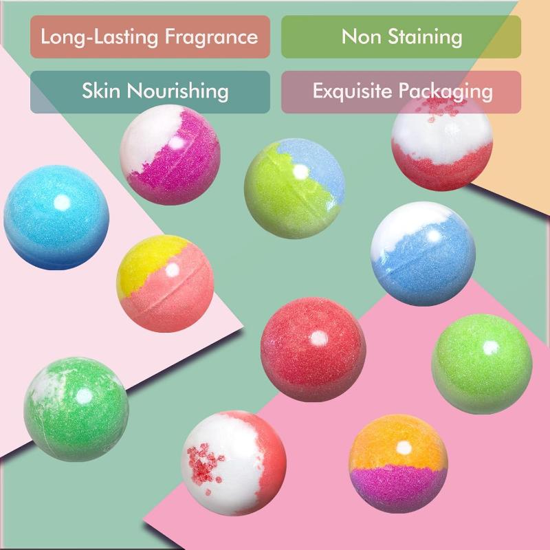 Luxury Organic Bath Bombs Gift Set – 20 Handmade with Essential Oils, Cocoa, Shea, Moisturizing & Relaxing Aroma Body Wash